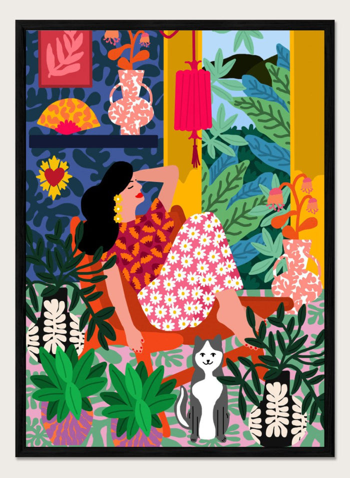 A4/8x12 inches (Framing Available) / Black Wood Frame
