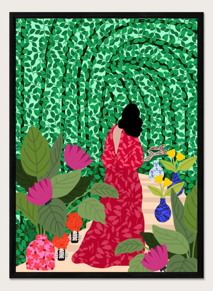 A4/8x12 inches (Framing Available) / Black Wood Frame