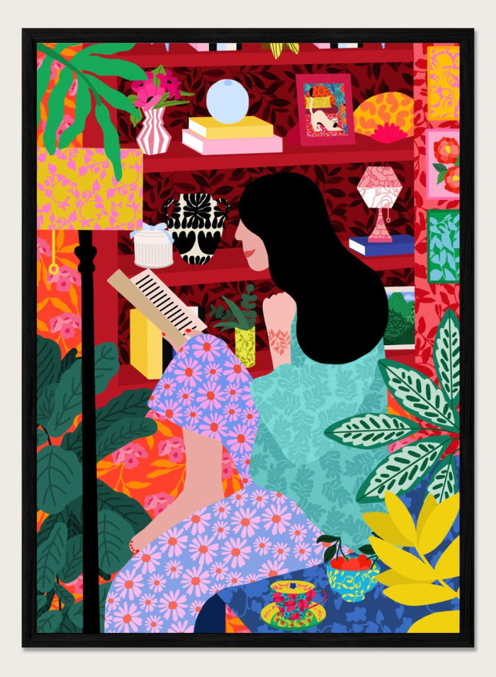 A4/8x12 inches (Framing Available) / Black Wood Frame