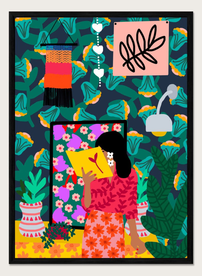 A4/8x12 inches (Framing Available) / Black Wood Frame