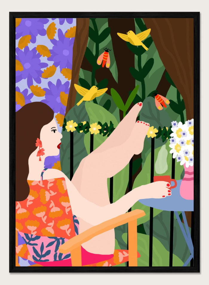 A4/8x12 inches (Framing Available) / Black Wood Frame