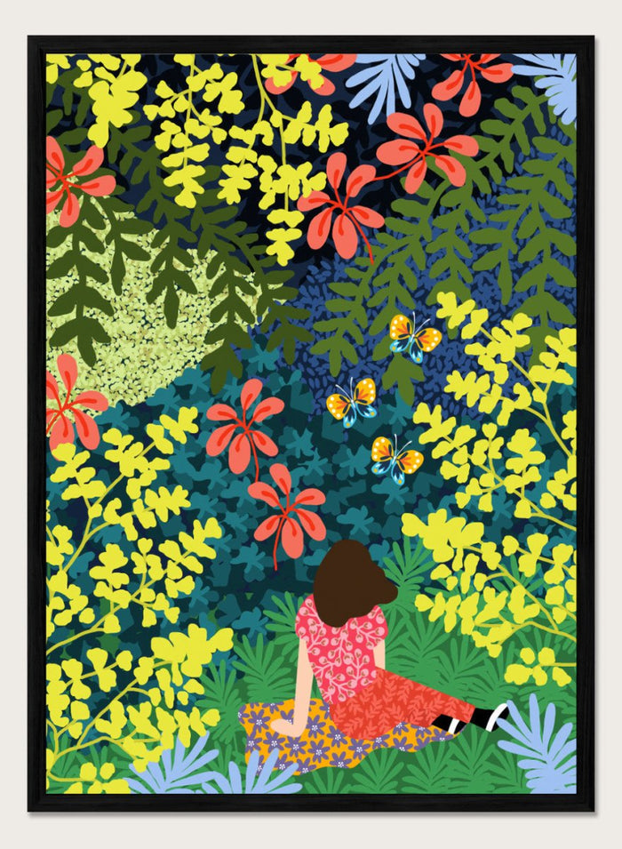 A4/8x12 inches (Framing Available) / Black Wood Frame