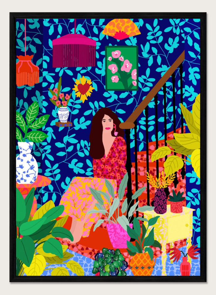 A4/8x12 inches (Framing Available) / Black Wood Frame