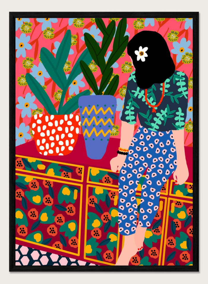 A4/8x12 inches (Framing Available) / Black Wood Frame