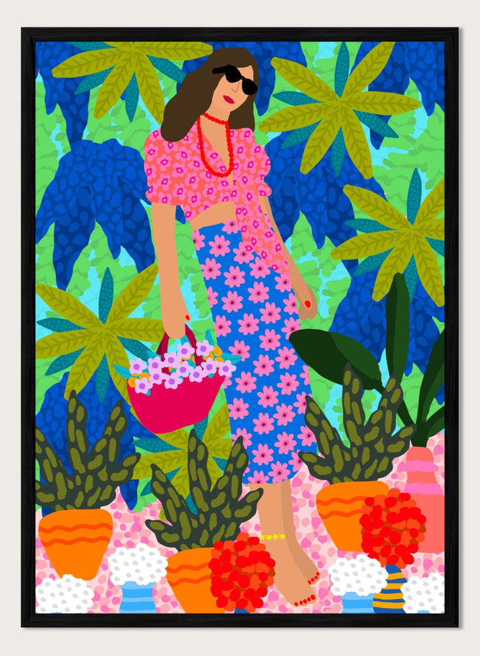 A4/8x12 inches (Framing Available) / Black Wood Frame