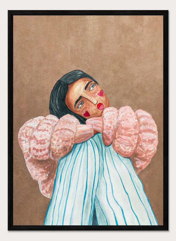 A4/8x12 inches (Framing Available) / Black Wood Frame