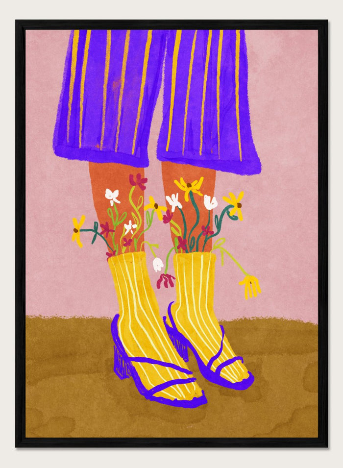 A4/8x12 inches (Framing Available) / Black Wood Frame