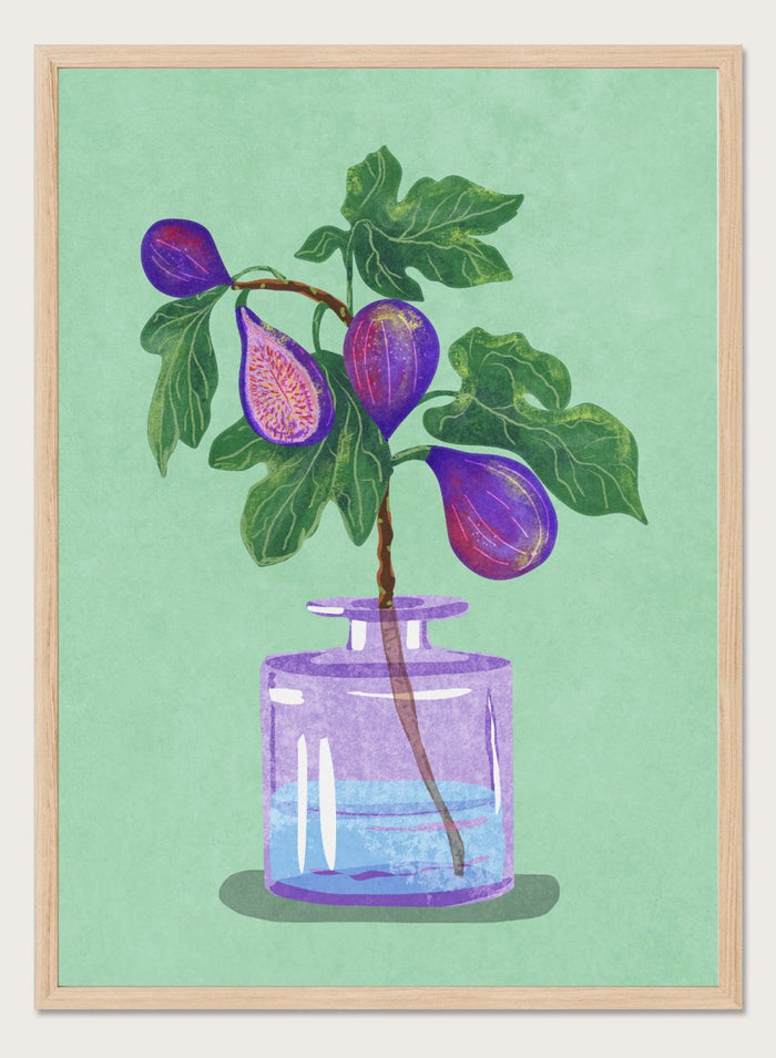 A4/8x12 inches (Framing Available) / Oak Wood Frame