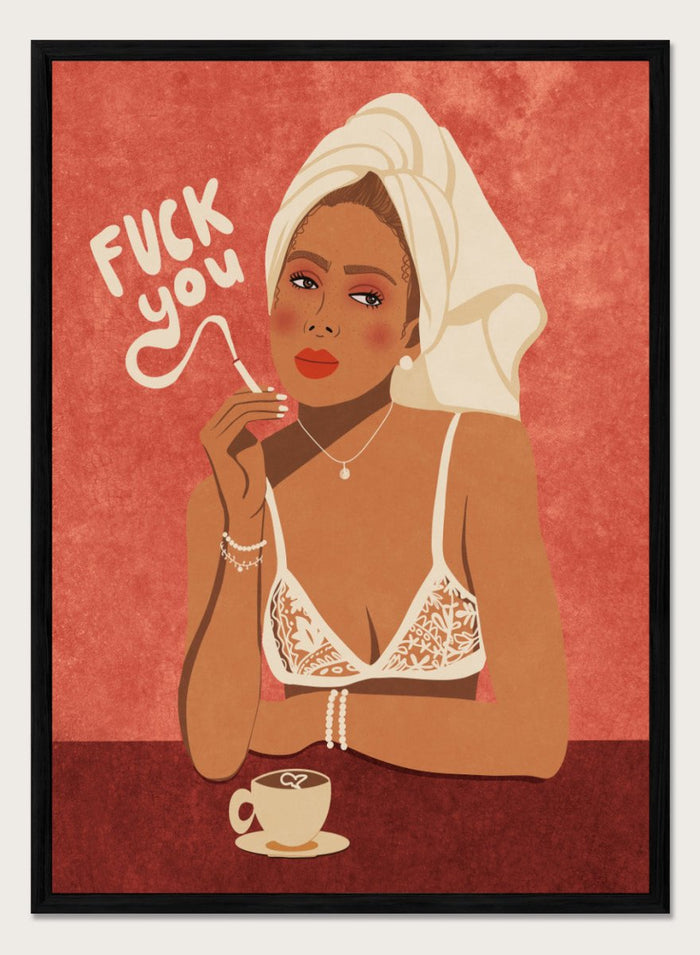 A4/8x12 inches (Framing Available) / Black Wood Frame