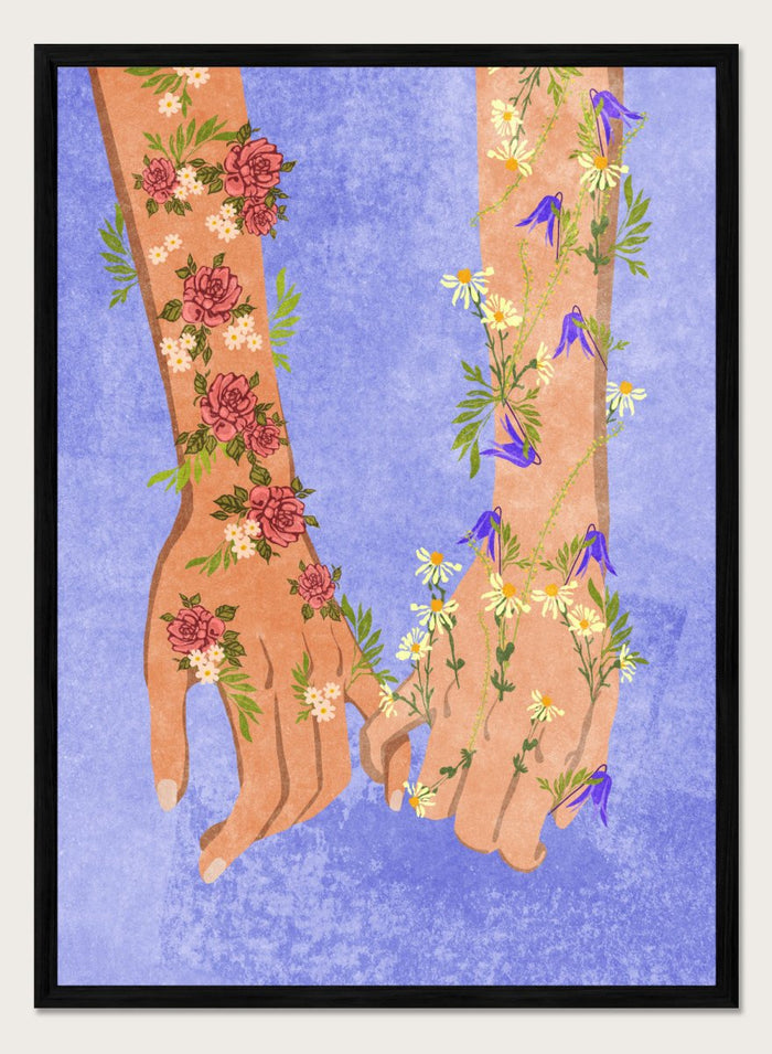 A4/8x12 inches (Framing Available) / Black Wood Frame