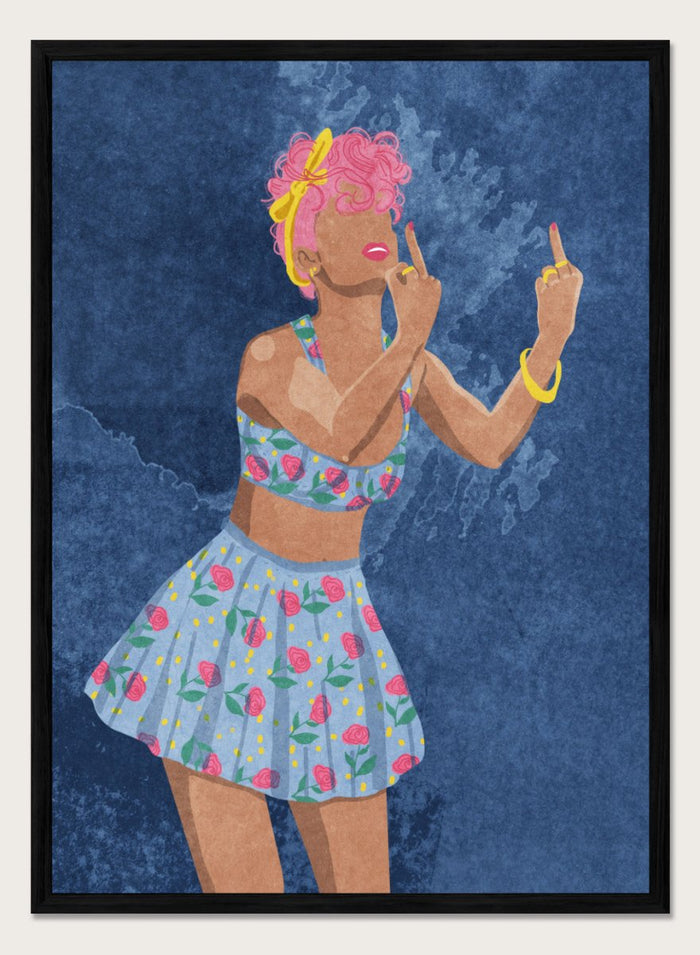 A4/8x12 inches (Framing Available) / Black Wood Frame