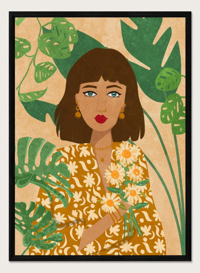 A4/8x12 inches (Framing Available) / Black Wood Frame