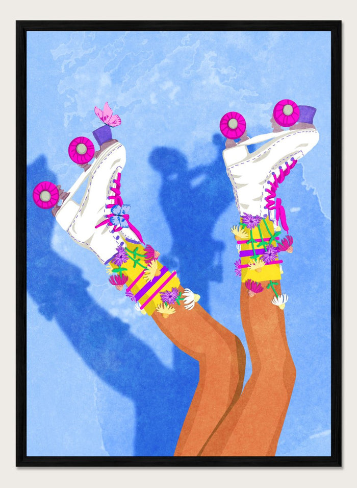 A4/8x12 inches (Framing Available) / Black Wood Frame