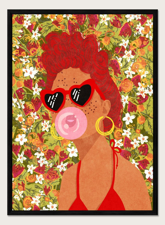 A4/8x12 inches (Framing Available) / Black Wood Frame