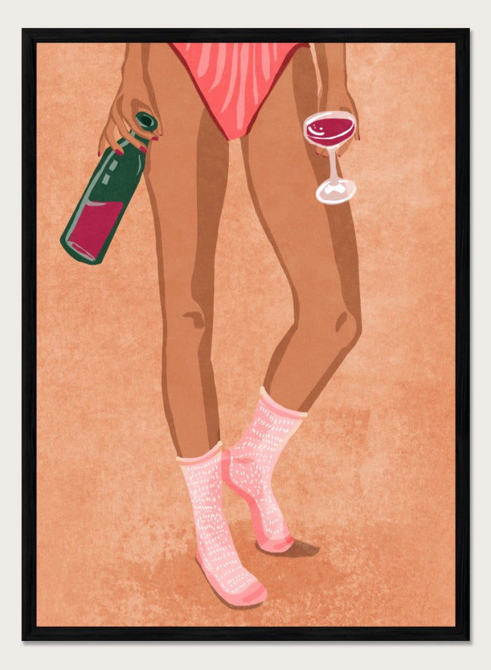 A4/8x12 inches (Framing Available) / Black Wood Frame