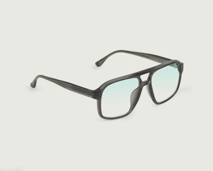 Ant::Redford Anti-Radiation Glasses Pilot BLACK recycled polyester front diagonal