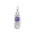 February Birth Month Baby Shoe Accent Charm