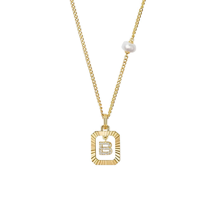 Renate 14K Gold Initial Letter Necklace