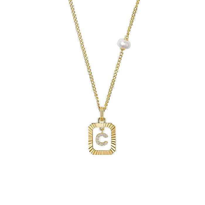 Renate 14K Gold Initial Letter Necklace