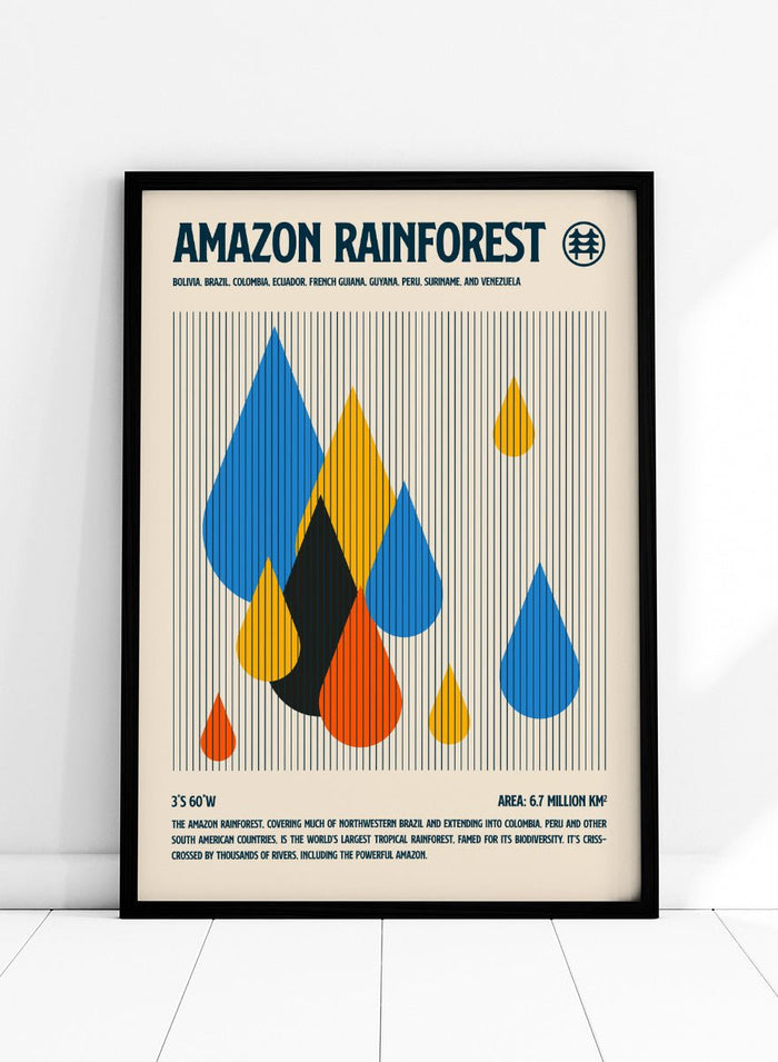 Retrodrome - Amazon Rainforest Rain Art Print_Sugar & Canvas_Retrodrome