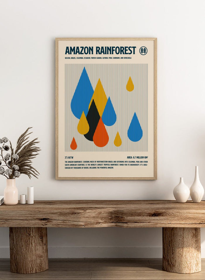 Retrodrome - Amazon Rainforest Rain Art Print_Sugar & Canvas_Retrodrome