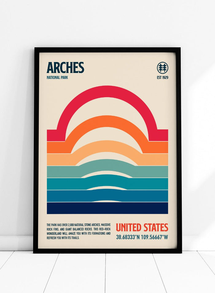 Retrodrome - Arches Desert Stripes Art Print_Sugar & Canvas_Retrodrome