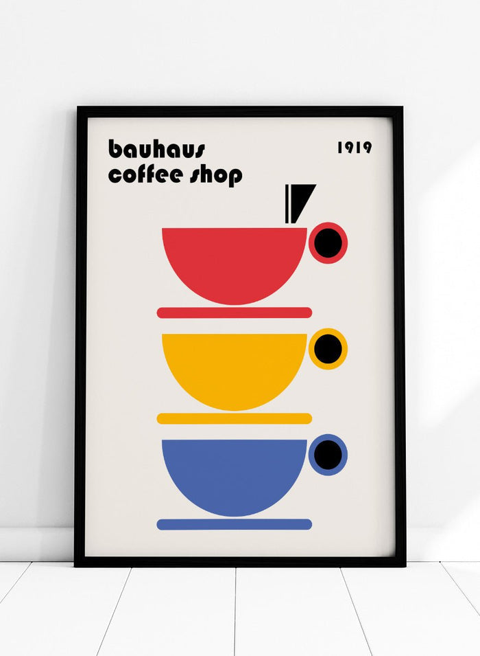 Retrodrome - Bauhaus Coffee Cups Art Print_Sugar & Canvas_Retrodrome