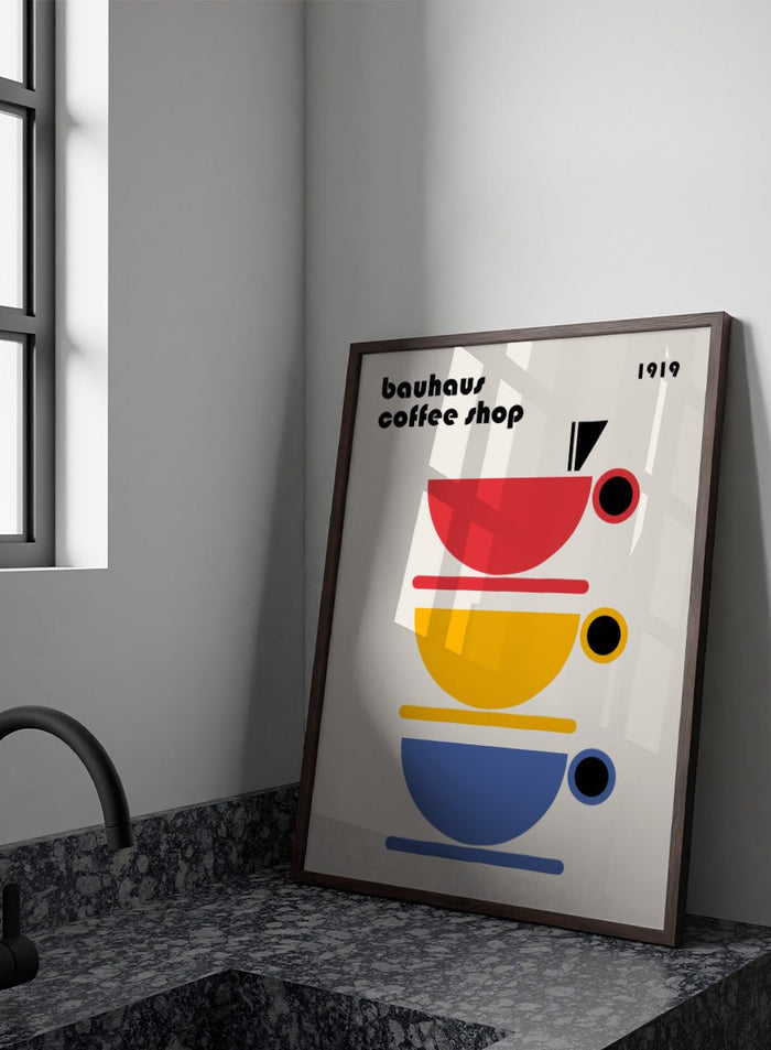Retrodrome - Bauhaus Coffee Cups Art Print_Sugar & Canvas_Retrodrome