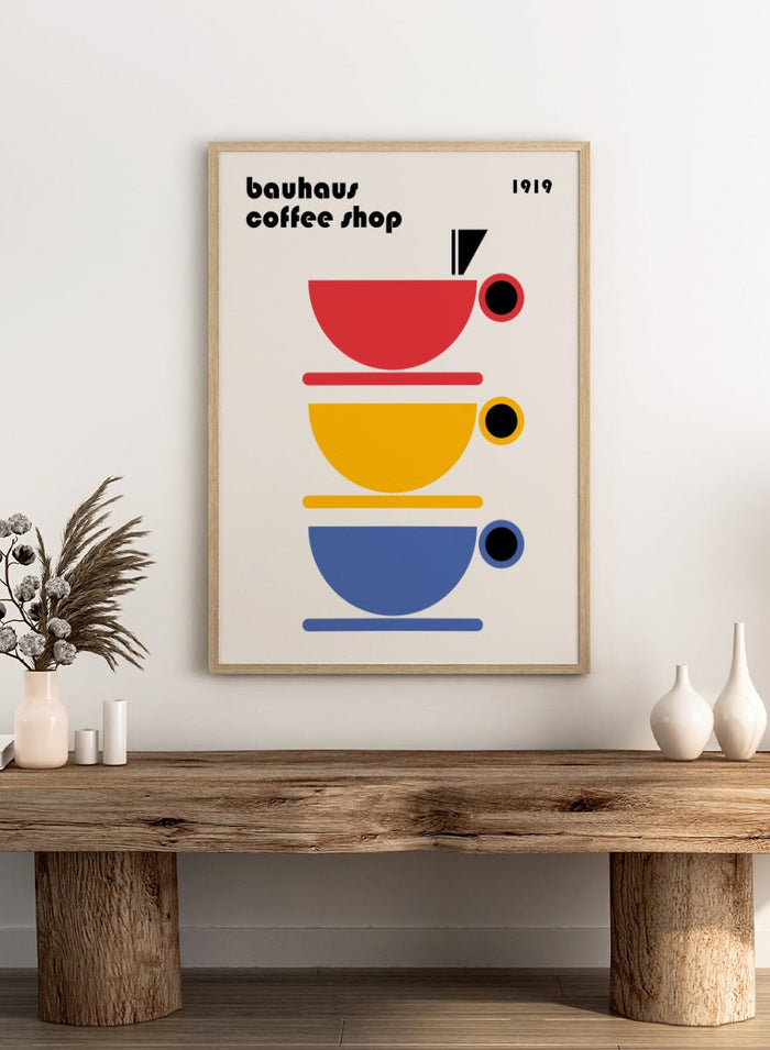 Retrodrome - Bauhaus Coffee Cups Art Print_Sugar & Canvas_Retrodrome