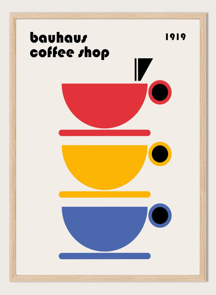 Retrodrome - Bauhaus Coffee Cups Art Print_Sugar & Canvas_Retrodrome