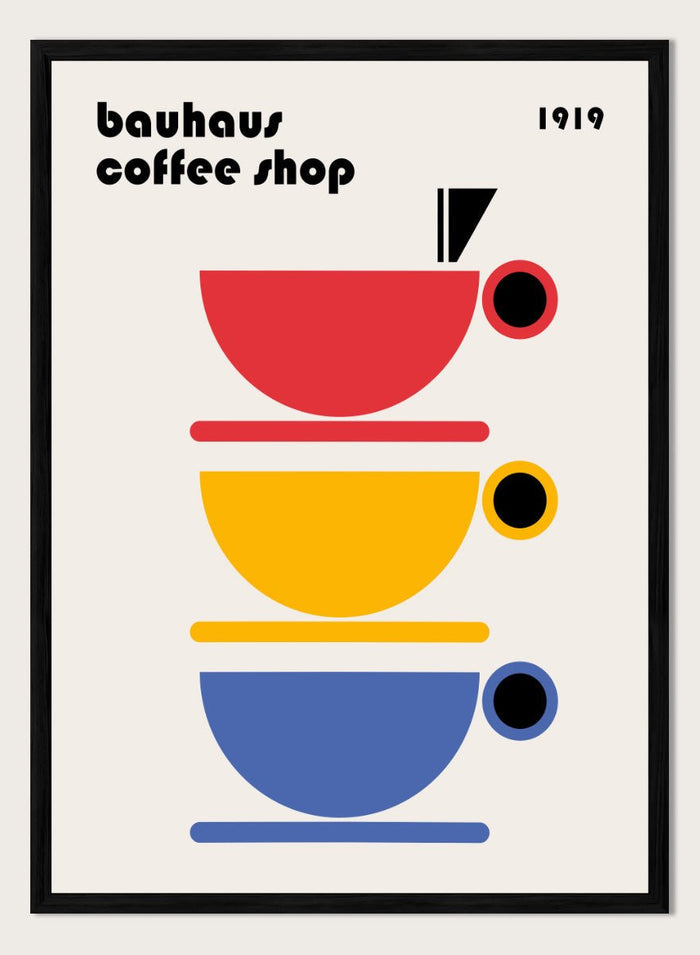 Retrodrome - Bauhaus Coffee Cups Art Print_Sugar & Canvas_Retrodrome