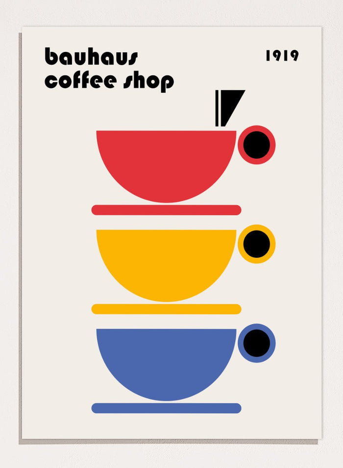 Retrodrome - Bauhaus Coffee Cups Art Print_Sugar & Canvas_Retrodrome