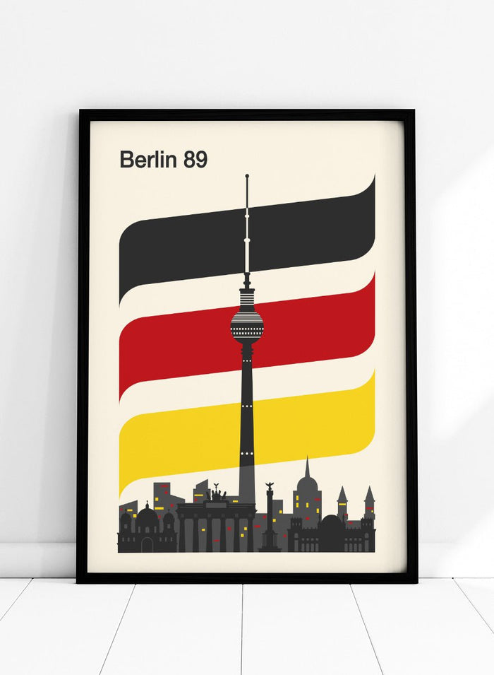 Retrodrome - Berlin 89 German Skyline Art Print_Sugar & Canvas_Retrodrome
