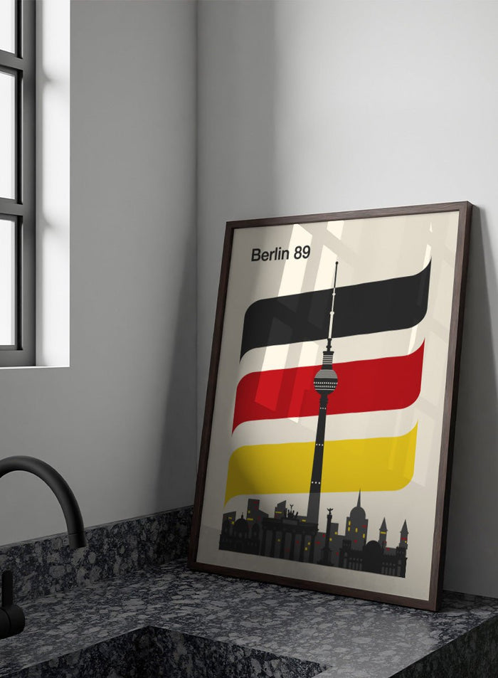 Retrodrome - Berlin 89 German Skyline Art Print_Sugar & Canvas_Retrodrome