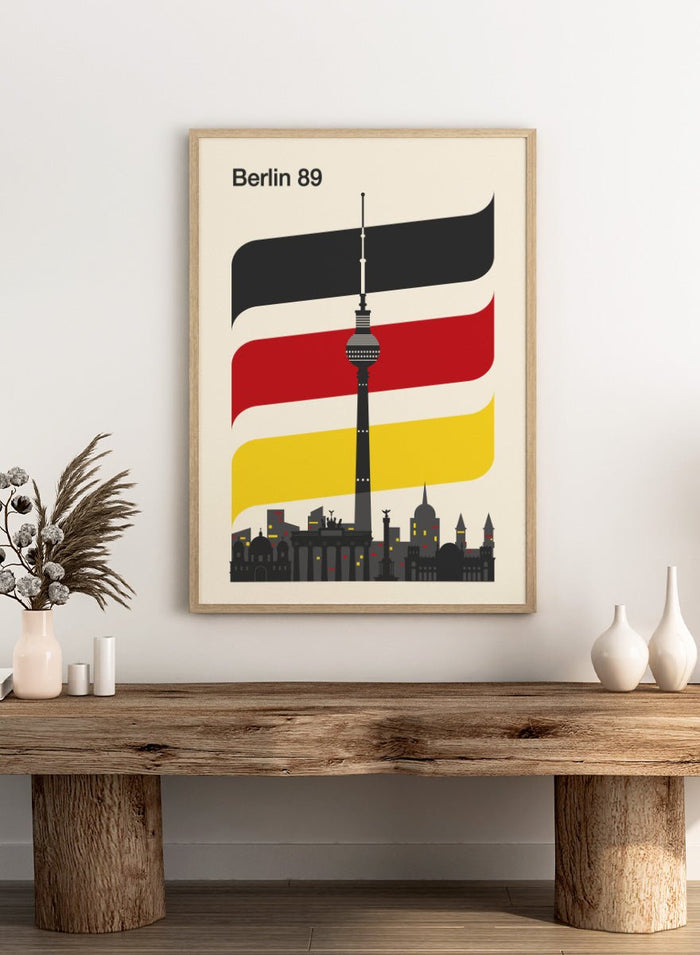 Retrodrome - Berlin 89 German Skyline Art Print_Sugar & Canvas_Retrodrome