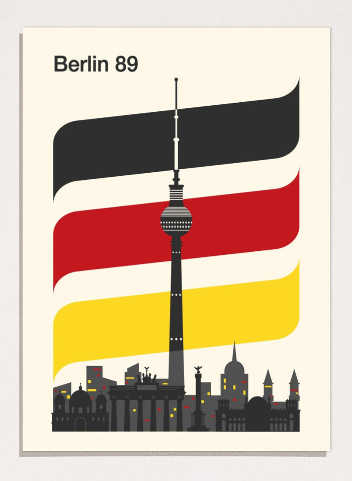 Retrodrome - Berlin 89 German Skyline Art Print_Sugar & Canvas_Retrodrome