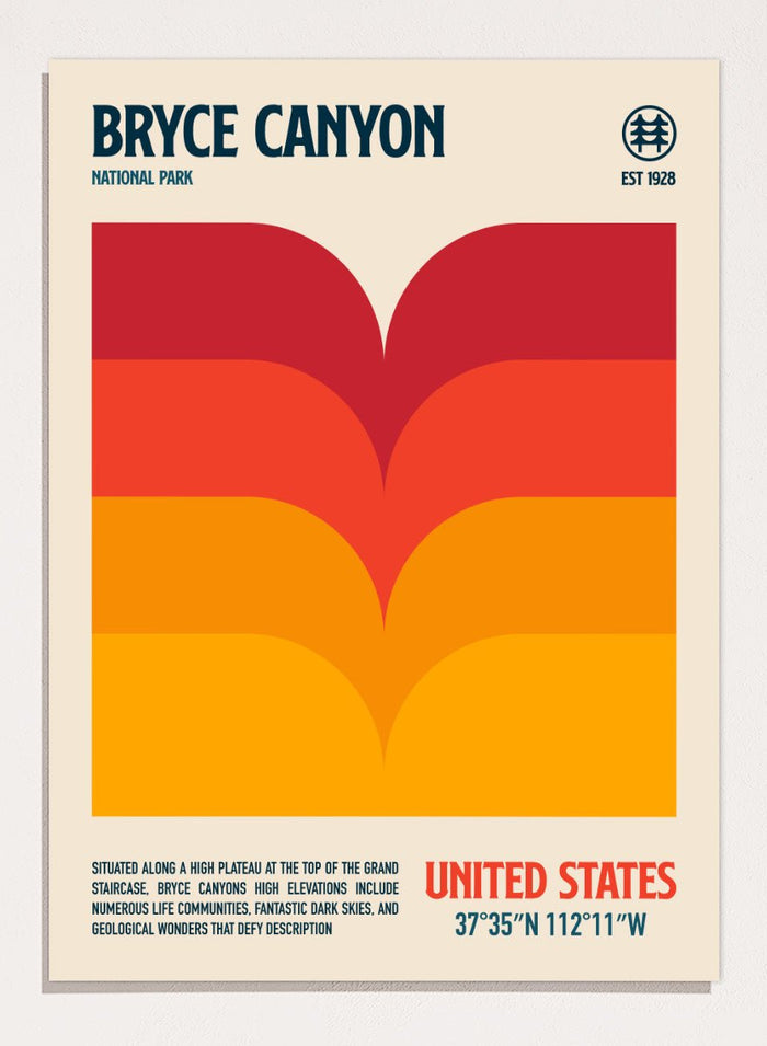 Retrodrome - Bryce Canyon Sunset Art Print_Sugar & Canvas_Retrodrome