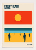 Retrodrome - Crosby Beach Sun and Figures Art Print_Sugar & Canvas_Retrodrome