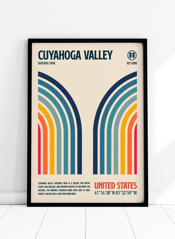 Retrodrome - Cuyahoga Valley Retro Stripes Art Print_Sugar & Canvas_Retrodrome