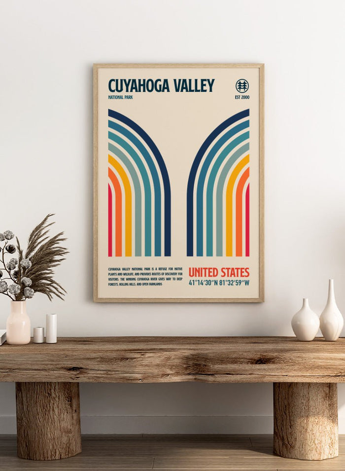 Retrodrome - Cuyahoga Valley Retro Stripes Art Print_Sugar & Canvas_Retrodrome