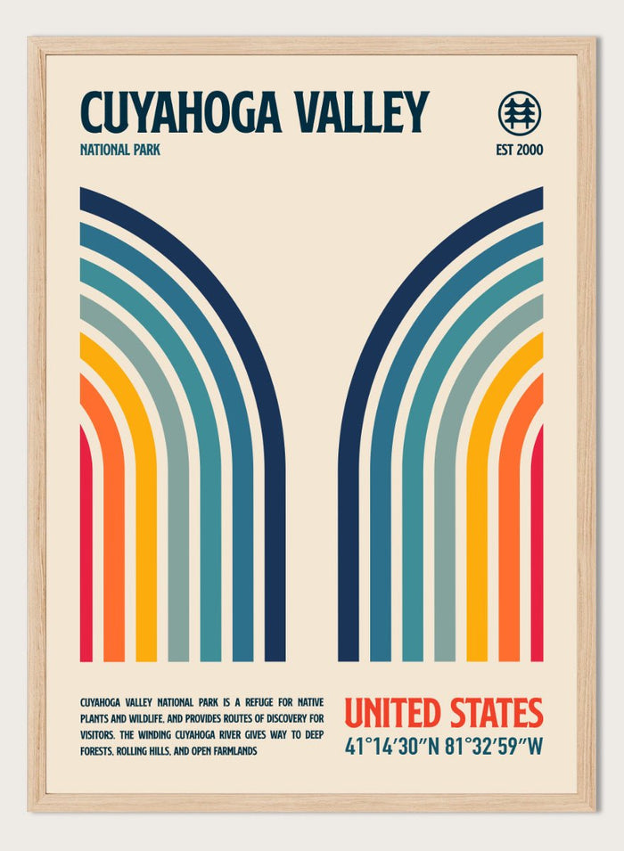 Retrodrome - Cuyahoga Valley Retro Stripes Art Print_Sugar & Canvas_Retrodrome