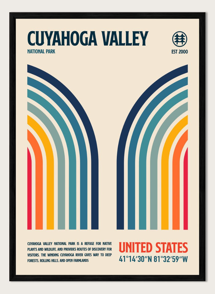 Retrodrome - Cuyahoga Valley Retro Stripes Art Print_Sugar & Canvas_Retrodrome