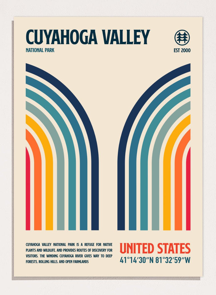 Retrodrome - Cuyahoga Valley Retro Stripes Art Print_Sugar & Canvas_Retrodrome