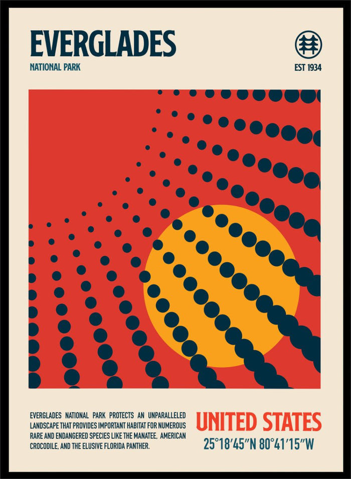 Retrodrome - Everglades Retro Sun Art Print_Sugar & Canvas_Retrodrome