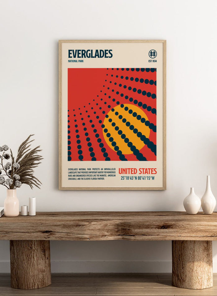 Retrodrome - Everglades Retro Sun Art Print_Sugar & Canvas_Retrodrome