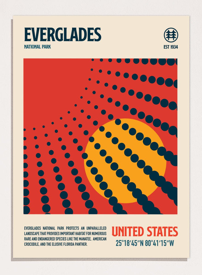 Retrodrome - Everglades Retro Sun Art Print_Sugar & Canvas_Retrodrome