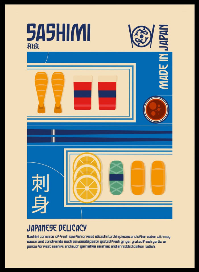 Retrodrome - Japanese Sashimi Delicacy Art Print_Sugar & Canvas_Retrodrome