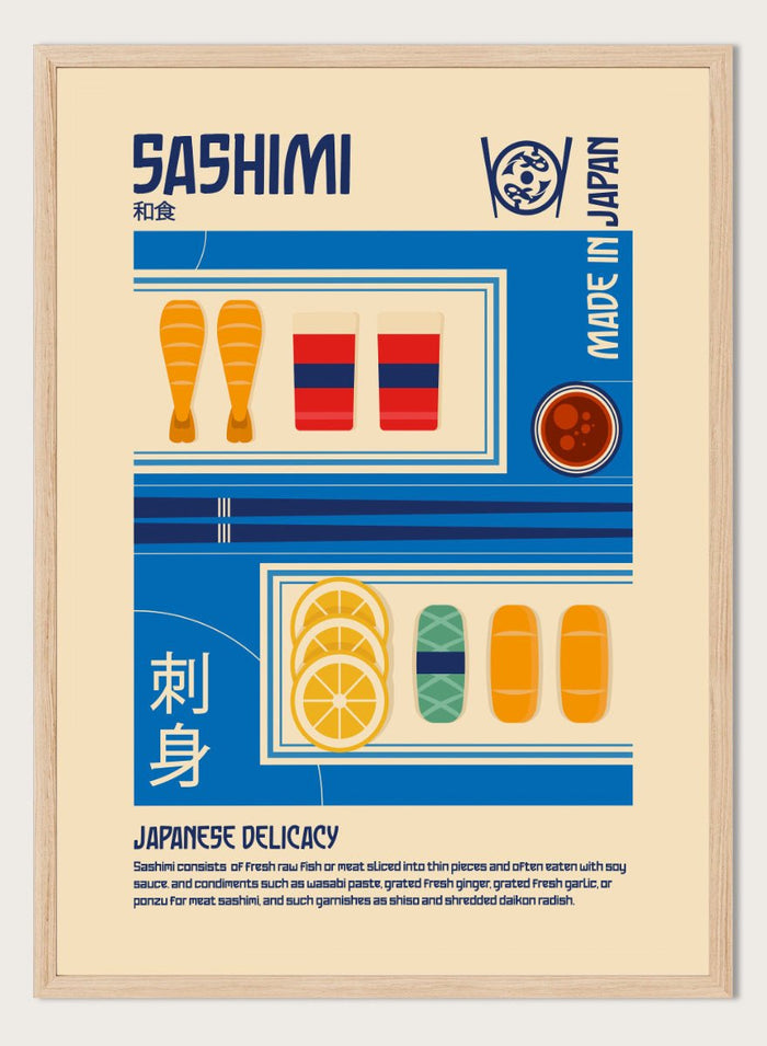 Retrodrome - Japanese Sashimi Delicacy Art Print_Sugar & Canvas_Retrodrome