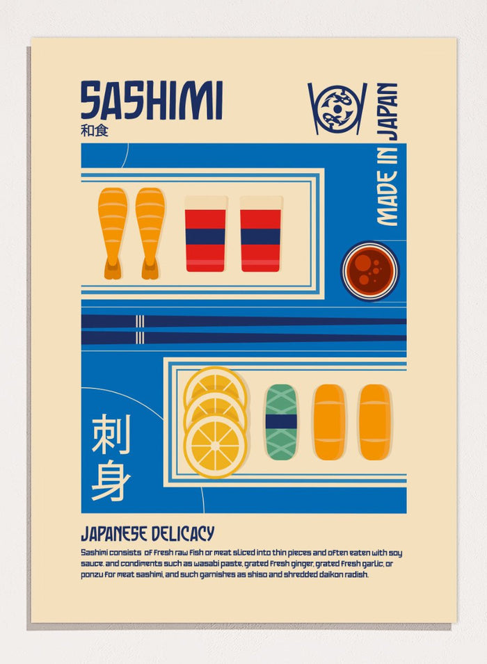 Retrodrome - Japanese Sashimi Delicacy Art Print_Sugar & Canvas_Retrodrome