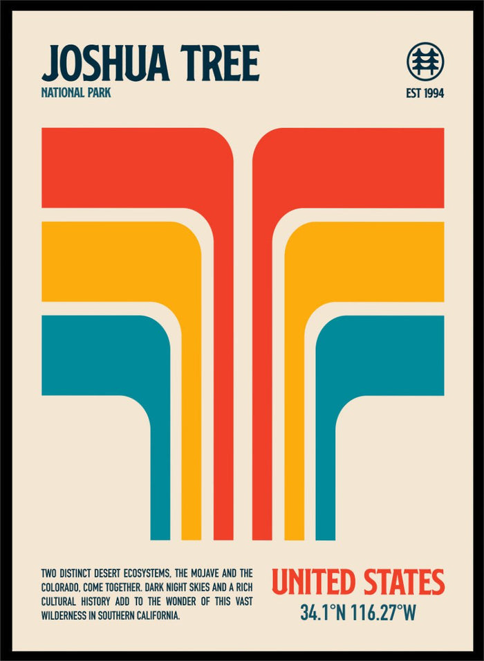 Retrodrome - Joshua Tree Retro Desert Art Print_Sugar & Canvas_Retrodrome